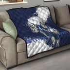 Personalised Canterbury-Bankstown Bulldogs Rugby Quilt Berries Mascot - Sporty Splash Art Style