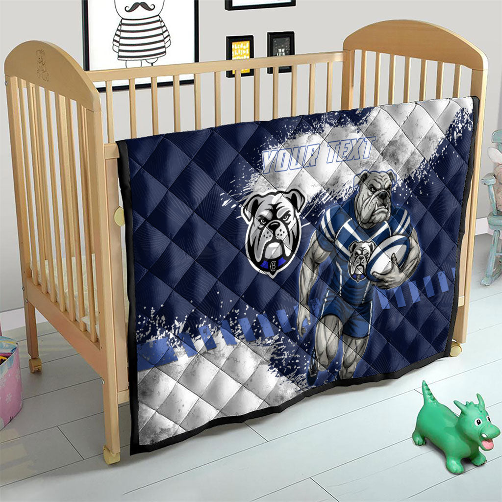 Personalised Canterbury-Bankstown Bulldogs Rugby Quilt Berries Mascot - Sporty Splash Art Style
