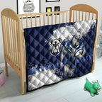 Personalised Canterbury-Bankstown Bulldogs Rugby Quilt Berries Mascot - Sporty Splash Art Style