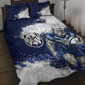 Personalised Canterbury-Bankstown Bulldogs Rugby Quilt Bed Set Berries Mascot - Sporty Splash Art Style