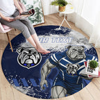 Personalised Canterbury-Bankstown Bulldogs Rugby Round Carpet Berries Mascot - Sporty Splash Art Style