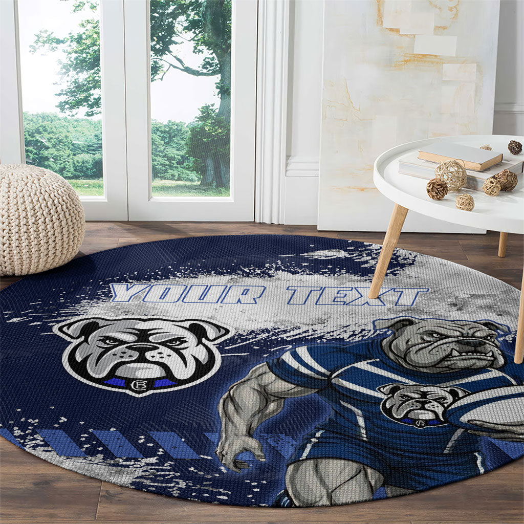 Personalised Canterbury-Bankstown Bulldogs Rugby Round Carpet Berries Mascot - Sporty Splash Art Style
