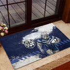 Personalised Canterbury-Bankstown Bulldogs Rugby Rubber Doormat Berries Mascot - Sporty Splash Art Style