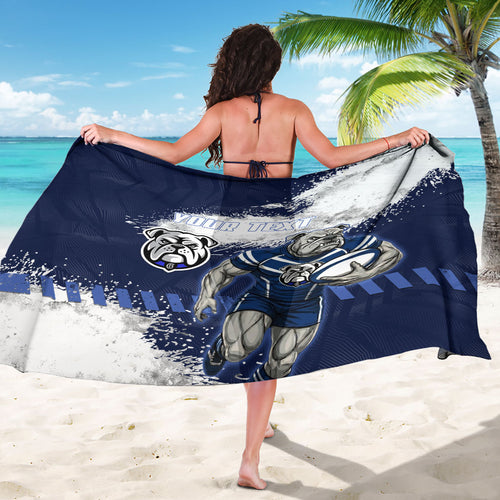 Personalised Canterbury-Bankstown Bulldogs Rugby Sarong Berries Mascot - Sporty Splash Art Style
