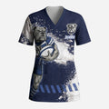 Personalised Canterbury-Bankstown Bulldogs Rugby Scrub Top Berries Mascot - Sporty Splash Art Style