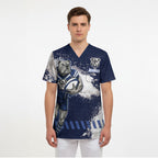 Personalised Canterbury-Bankstown Bulldogs Rugby Scrub Top Berries Mascot - Sporty Splash Art Style