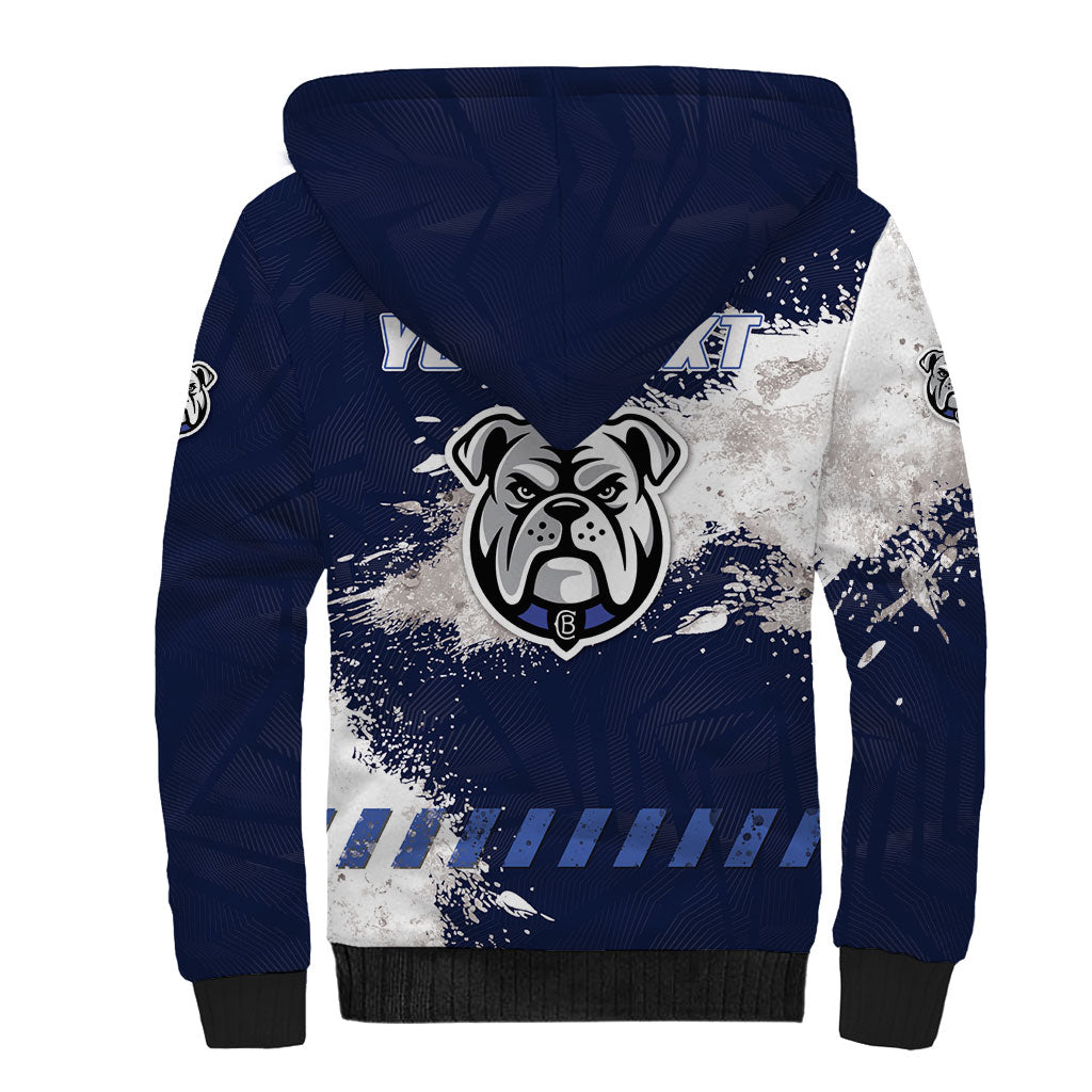 Personalised Canterbury-Bankstown Bulldogs Rugby Sherpa Hoodie Berries Mascot - Sporty Splash Art Style