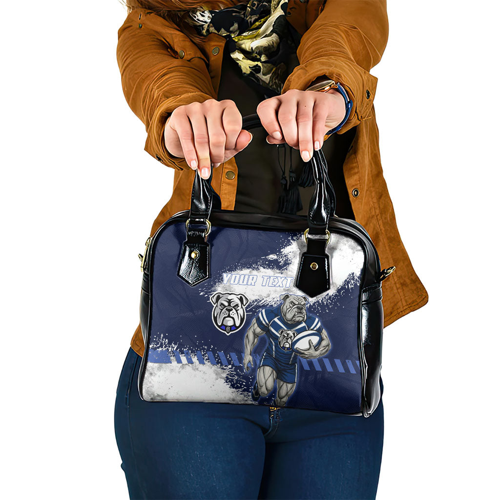Personalised Canterbury-Bankstown Bulldogs Rugby Shoulder Handbag Berries Mascot - Sporty Splash Art Style