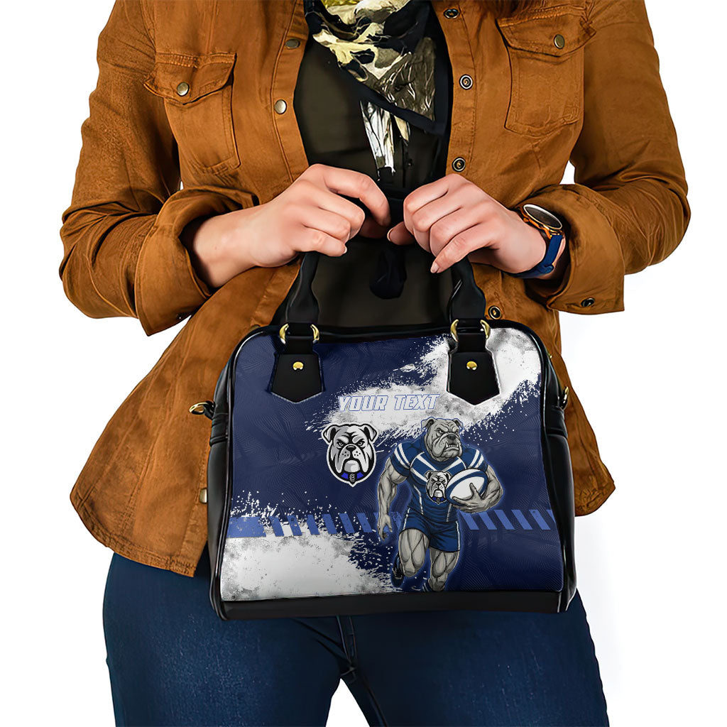 Personalised Canterbury-Bankstown Bulldogs Rugby Shoulder Handbag Berries Mascot - Sporty Splash Art Style