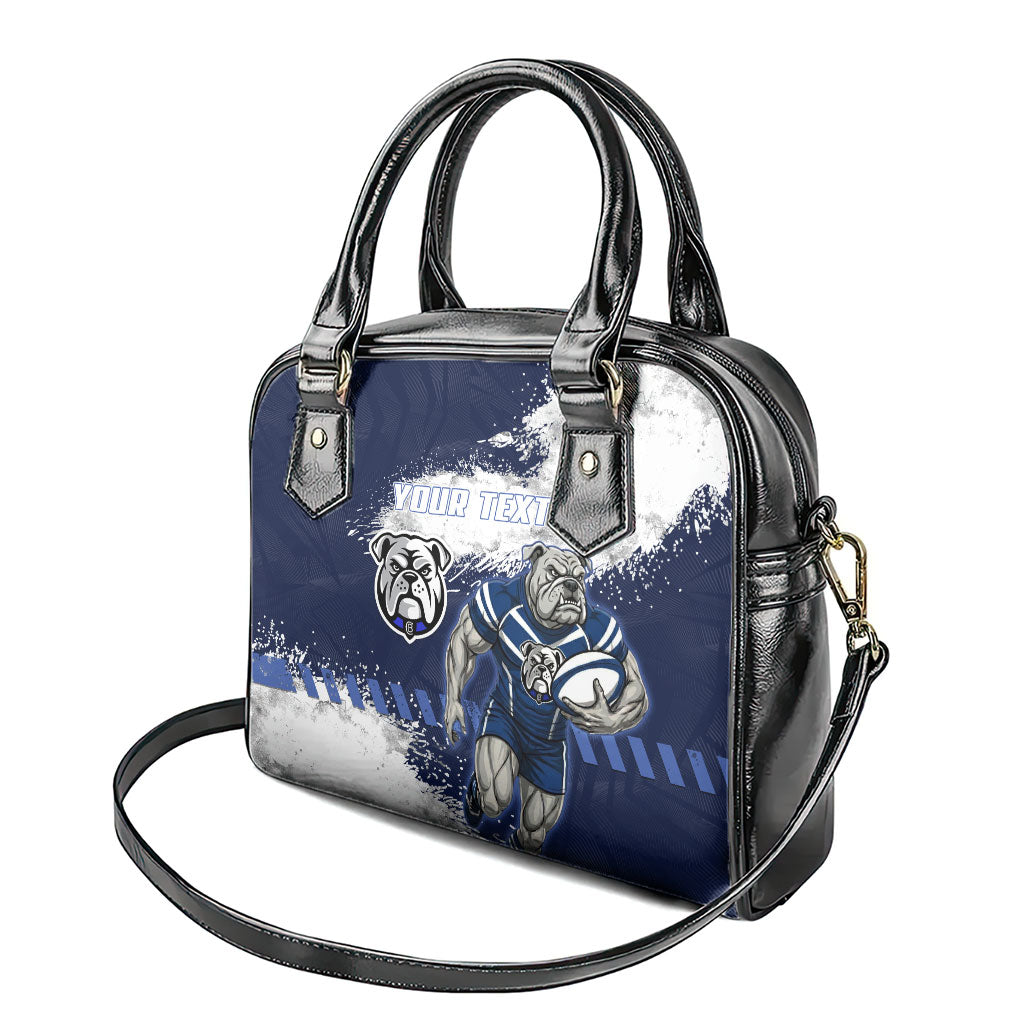 Personalised Canterbury-Bankstown Bulldogs Rugby Shoulder Handbag Berries Mascot - Sporty Splash Art Style
