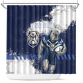 Personalised Canterbury-Bankstown Bulldogs Rugby Shower Curtain Berries Mascot - Sporty Splash Art Style
