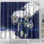Personalised Canterbury-Bankstown Bulldogs Rugby Shower Curtain Berries Mascot - Sporty Splash Art Style