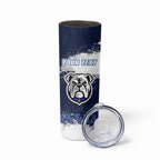 Personalised Canterbury-Bankstown Bulldogs Rugby Skinny Tumbler Berries Mascot - Sporty Splash Art Style