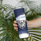 Personalised Canterbury-Bankstown Bulldogs Rugby Skinny Tumbler Berries Mascot - Sporty Splash Art Style