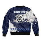 Personalised Canterbury-Bankstown Bulldogs Rugby Sleeve Zip Bomber Jacket Berries Mascot - Sporty Splash Art Style
