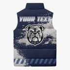 Personalised Canterbury-Bankstown Bulldogs Rugby Sleeveless Puffer Jacket Berries Mascot - Sporty Splash Art Style