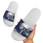 Personalised Canterbury-Bankstown Bulldogs Rugby Slide Sandals Berries Mascot - Sporty Splash Art Style