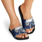 Personalised Canterbury-Bankstown Bulldogs Rugby Slide Sandals Berries Mascot - Sporty Splash Art Style
