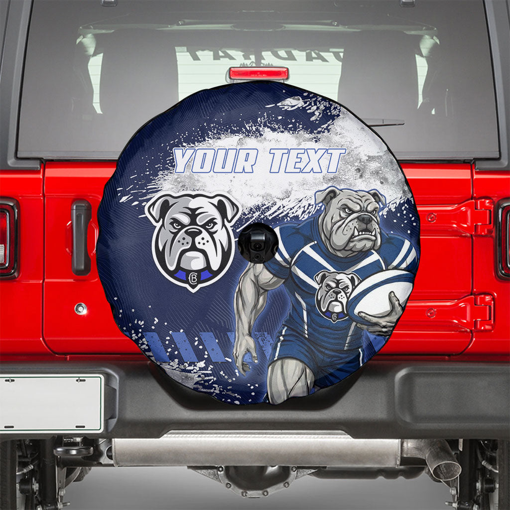 Personalised Canterbury-Bankstown Bulldogs Rugby Spare Tire Cover Berries Mascot - Sporty Splash Art Style