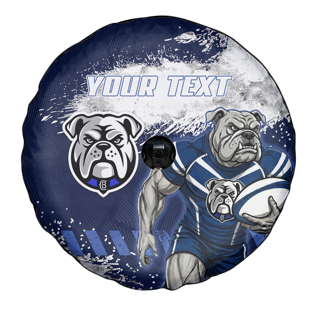 Personalised Canterbury-Bankstown Bulldogs Rugby Spare Tire Cover Berries Mascot - Sporty Splash Art Style
