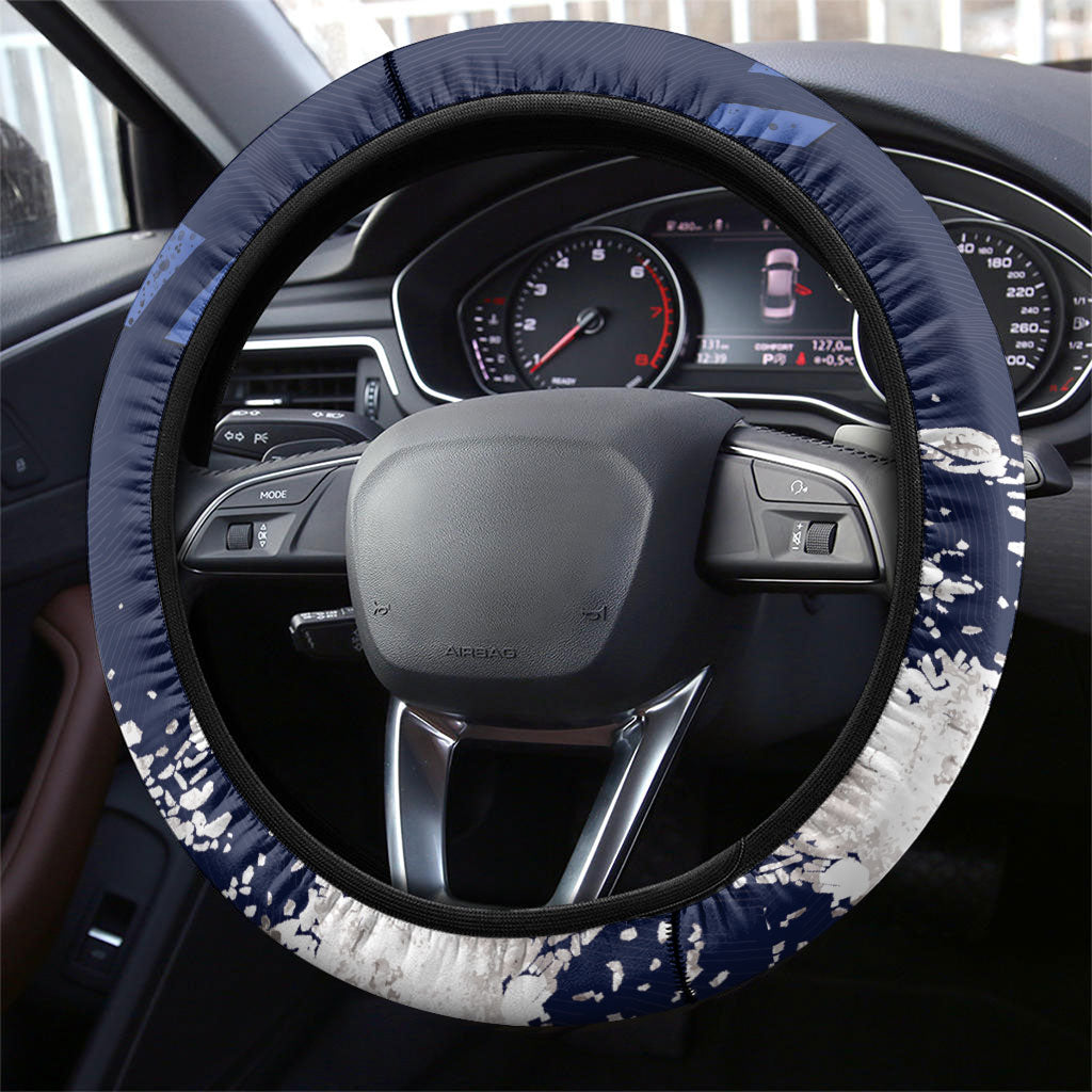 Canterbury-Bankstown Bulldogs Rugby Steering Wheel Cover Berries Mascot - Sporty Splash Art Style