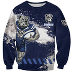 Personalised Canterbury-Bankstown Bulldogs Rugby Sweatshirt Berries Mascot - Sporty Splash Art Style