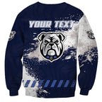 Personalised Canterbury-Bankstown Bulldogs Rugby Sweatshirt Berries Mascot - Sporty Splash Art Style