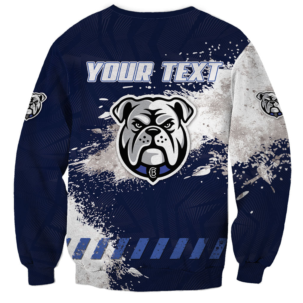 Personalised Canterbury-Bankstown Bulldogs Rugby Sweatshirt Berries Mascot - Sporty Splash Art Style