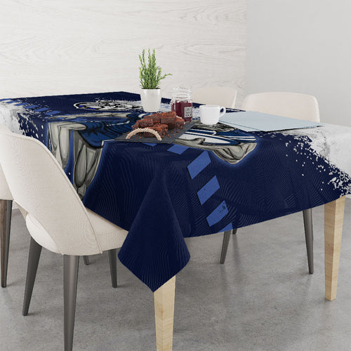 Personalised Canterbury-Bankstown Bulldogs Rugby Tablecloth Berries Mascot - Sporty Splash Art Style