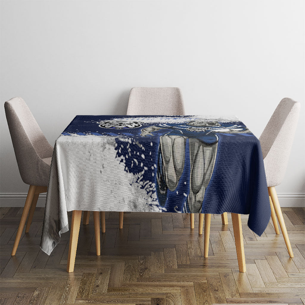 Personalised Canterbury-Bankstown Bulldogs Rugby Tablecloth Berries Mascot - Sporty Splash Art Style