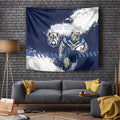 Personalised Canterbury-Bankstown Bulldogs Rugby Tapestry Berries Mascot - Sporty Splash Art Style