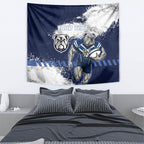 Personalised Canterbury-Bankstown Bulldogs Rugby Tapestry Berries Mascot - Sporty Splash Art Style