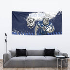 Personalised Canterbury-Bankstown Bulldogs Rugby Tapestry Berries Mascot - Sporty Splash Art Style