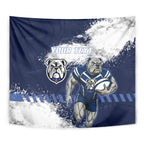 Personalised Canterbury-Bankstown Bulldogs Rugby Tapestry Berries Mascot - Sporty Splash Art Style