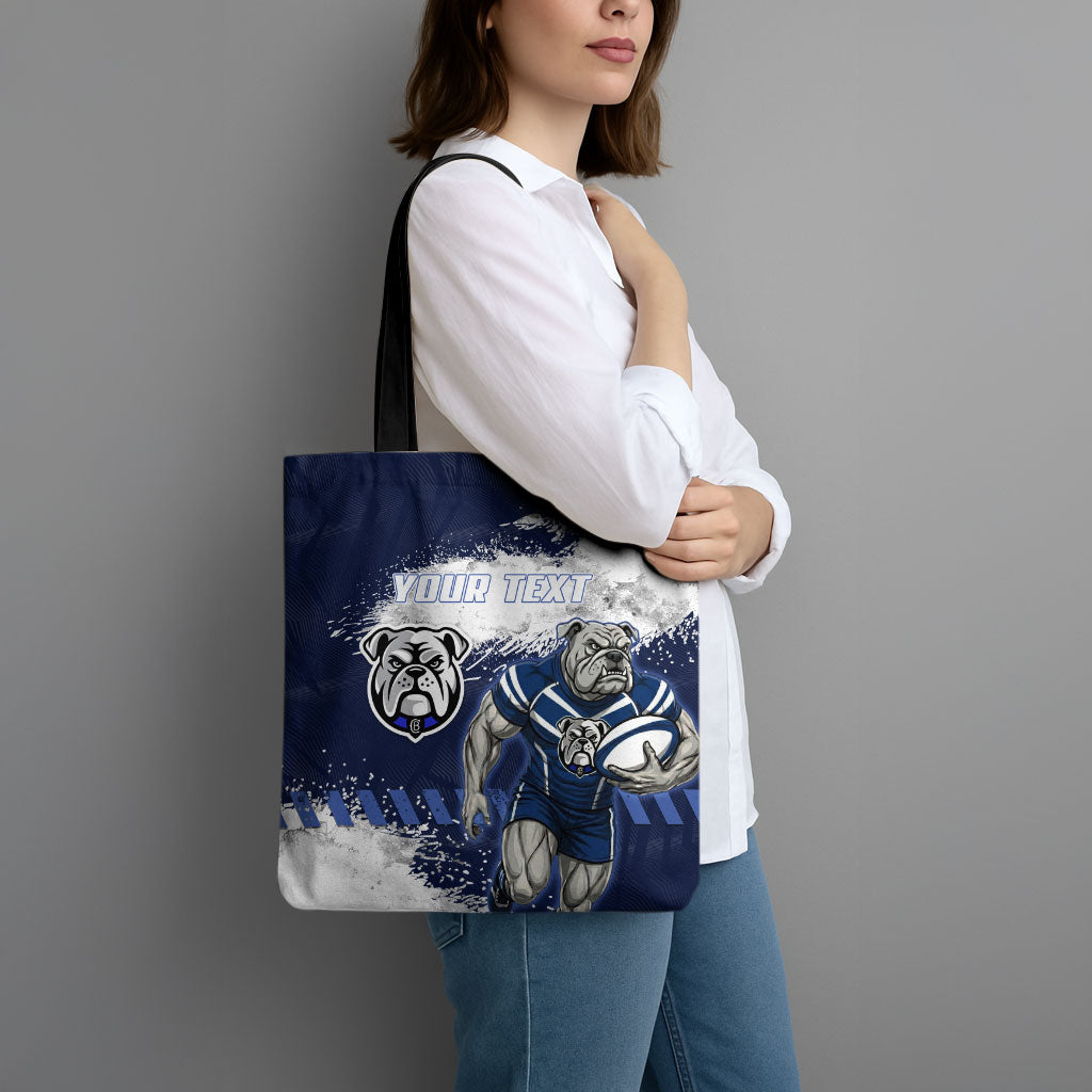 Personalised Canterbury-Bankstown Bulldogs Rugby Tote Bag Berries Mascot - Sporty Splash Art Style