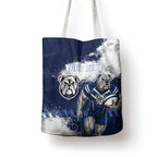 Personalised Canterbury-Bankstown Bulldogs Rugby Tote Bag Berries Mascot - Sporty Splash Art Style