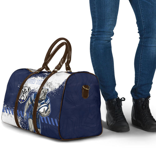 Personalised Canterbury-Bankstown Bulldogs Rugby Travel Bag Berries Mascot - Sporty Splash Art Style