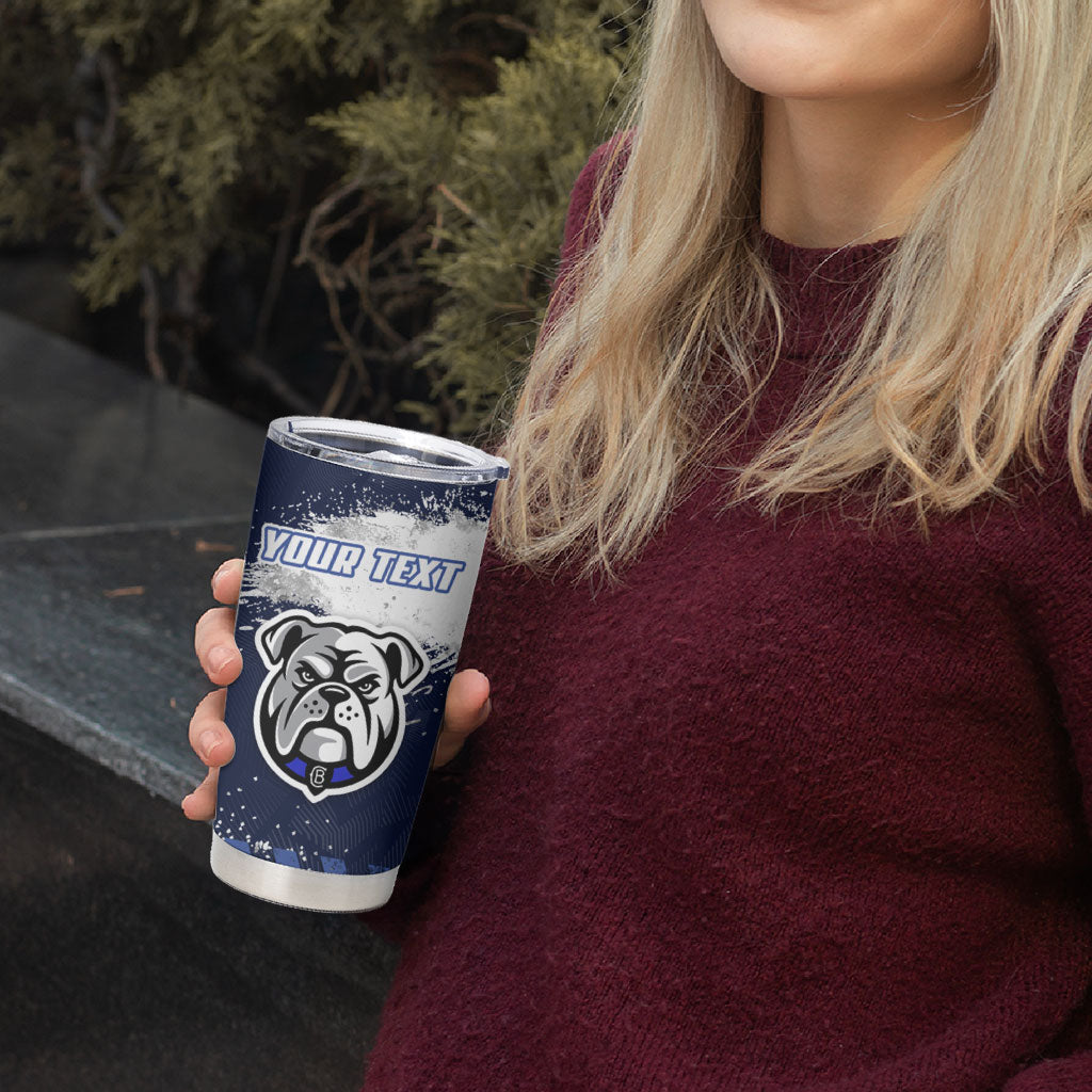 Personalised Canterbury-Bankstown Bulldogs Rugby Tumbler Cup Berries Mascot - Sporty Splash Art Style