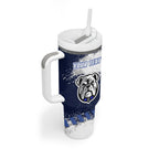 Personalised Canterbury-Bankstown Bulldogs Rugby Tumbler With Handle Berries Mascot - Sporty Splash Art Style
