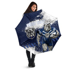 Personalised Canterbury-Bankstown Bulldogs Rugby Umbrella Berries Mascot - Sporty Splash Art Style