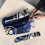 Personalised Canterbury-Bankstown Bulldogs Rugby Umbrella Berries Mascot - Sporty Splash Art Style