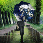 Personalised Canterbury-Bankstown Bulldogs Rugby Umbrella Berries Mascot - Sporty Splash Art Style