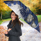 Personalised Canterbury-Bankstown Bulldogs Rugby Umbrella Berries Mascot - Sporty Splash Art Style