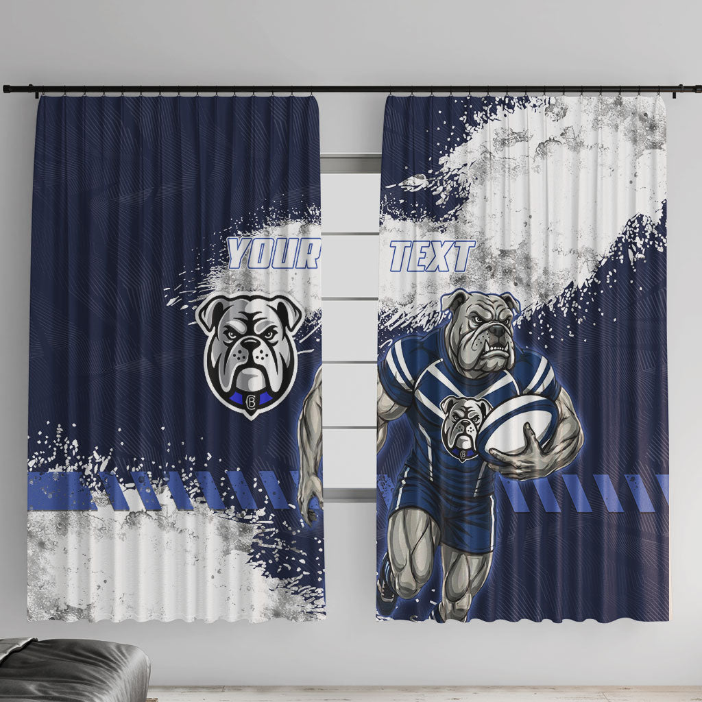 Personalised Canterbury-Bankstown Bulldogs Rugby Window Curtain Berries Mascot - Sporty Splash Art Style