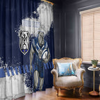 Personalised Canterbury-Bankstown Bulldogs Rugby Window Curtain Berries Mascot - Sporty Splash Art Style