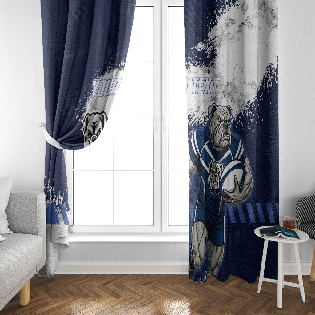 Personalised Canterbury-Bankstown Bulldogs Rugby Window Curtain Berries Mascot - Sporty Splash Art Style
