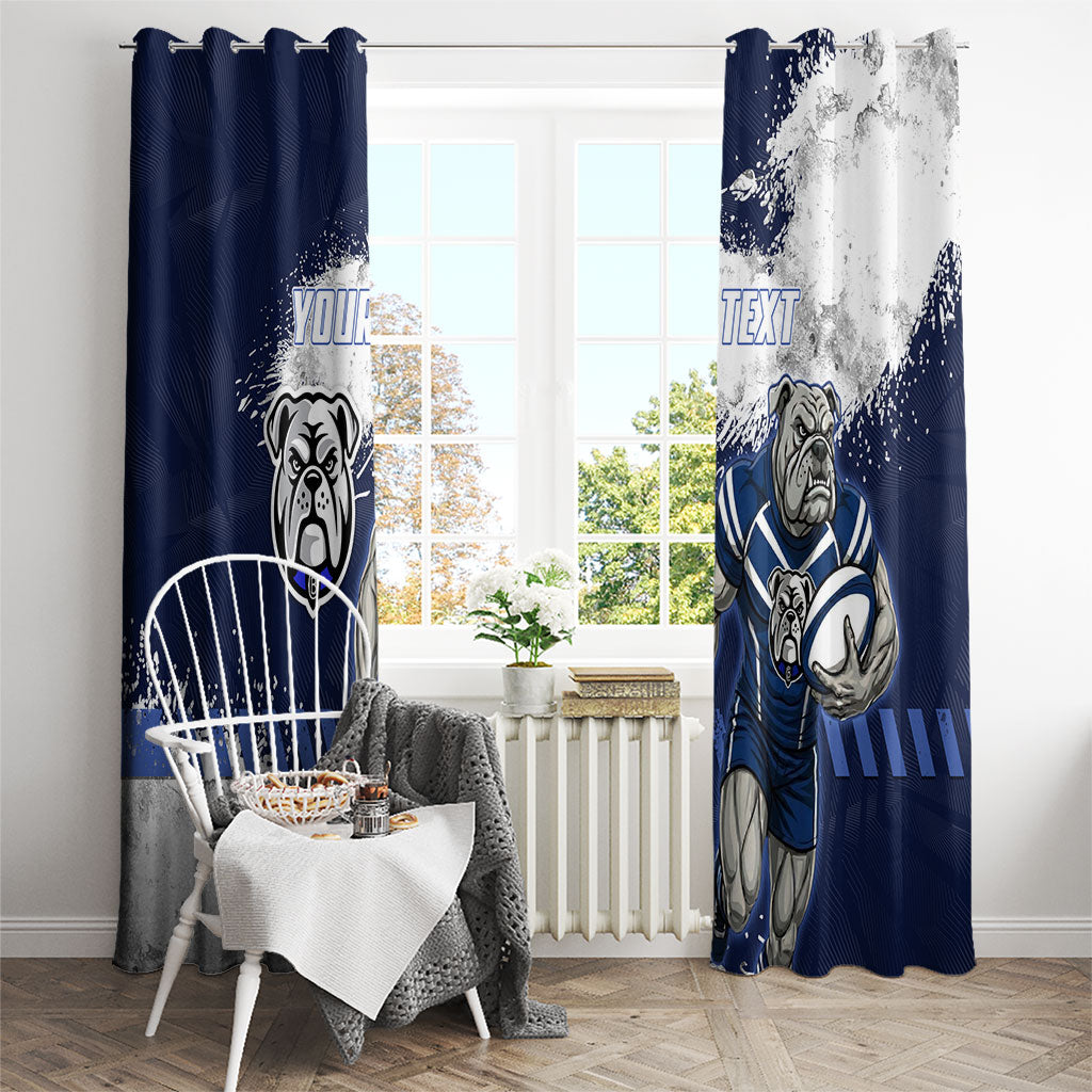 Personalised Canterbury-Bankstown Bulldogs Rugby Window Curtain Berries Mascot - Sporty Splash Art Style