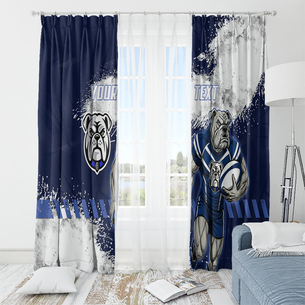 Personalised Canterbury-Bankstown Bulldogs Rugby Window Curtain Berries Mascot - Sporty Splash Art Style