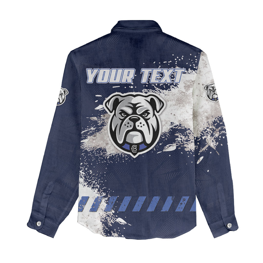 Personalised Canterbury-Bankstown Bulldogs Rugby Women Casual Shirt Berries Mascot - Sporty Splash Art Style