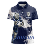 Personalised Canterbury-Bankstown Bulldogs Rugby Women Polo Shirt Berries Mascot - Sporty Splash Art Style